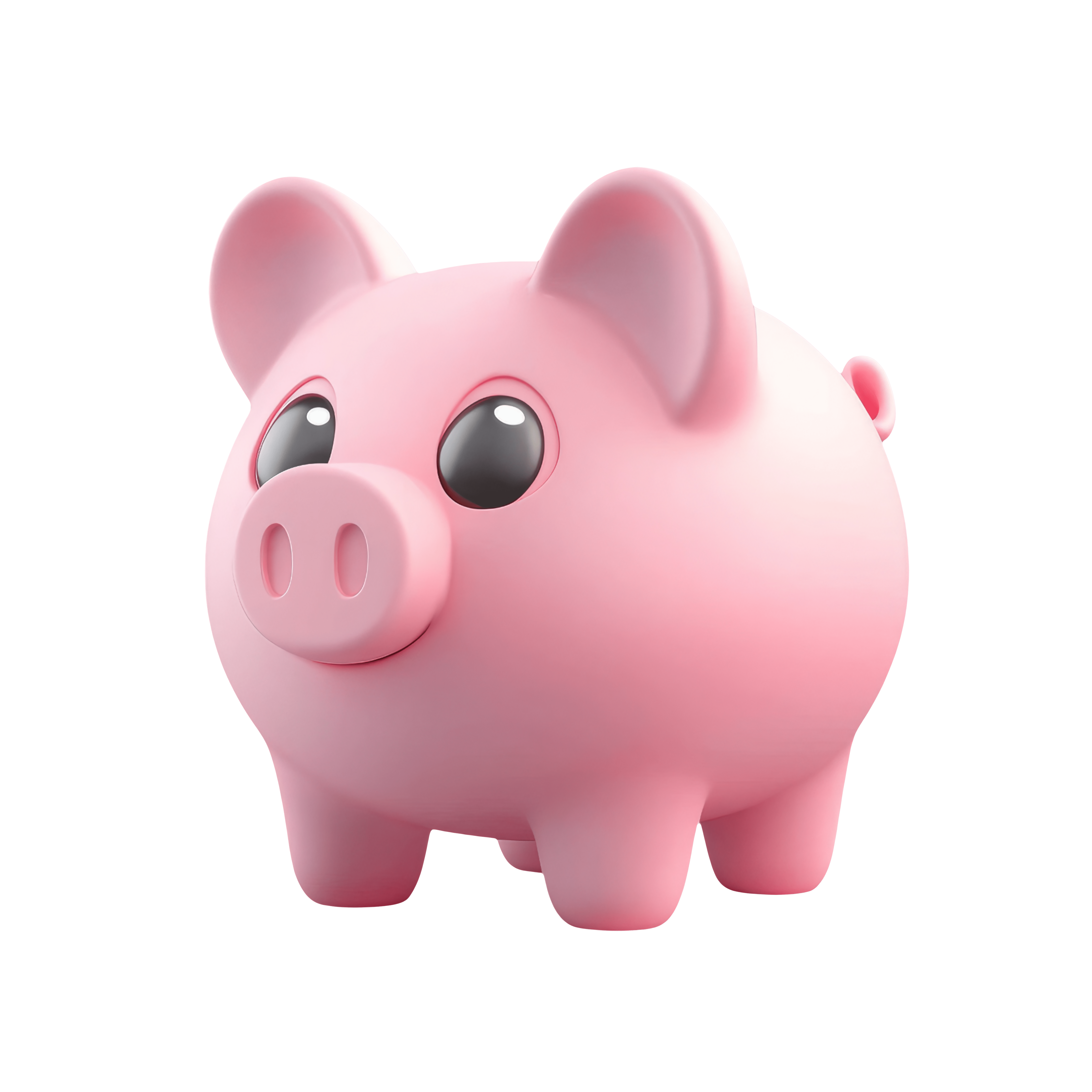 an animated piggy bank